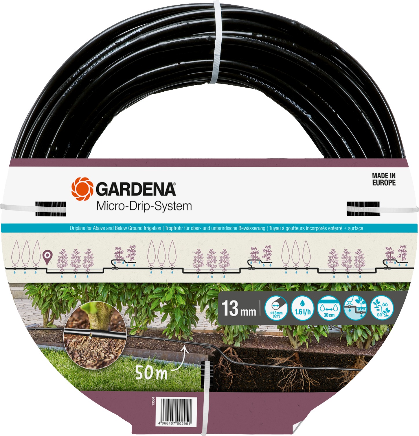 GARDENA MDS Csepegtetőcső, 13 mm, 50 m
