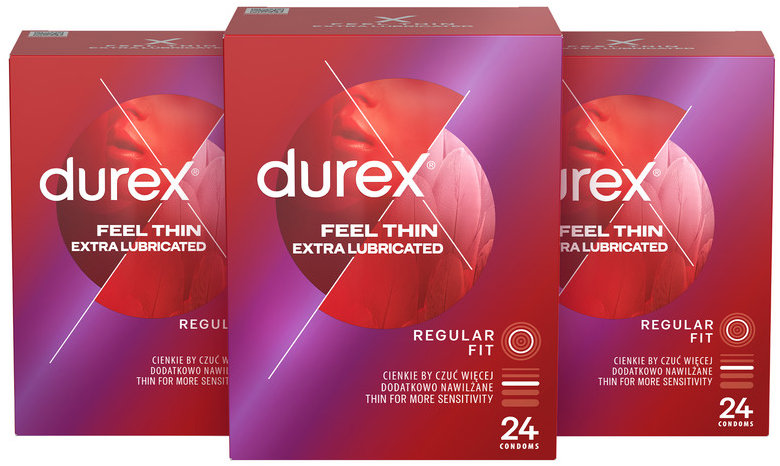 DUREX Feel Thin Extra Lubricated 3× 24db