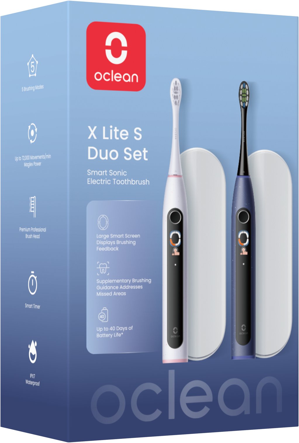 Oclean X Lite S Duo Set, Dark Blue+Grey
